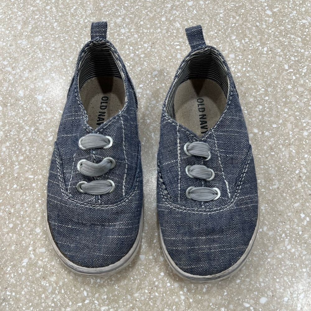 Old Navy Jean/Chambray Slip On Shoes